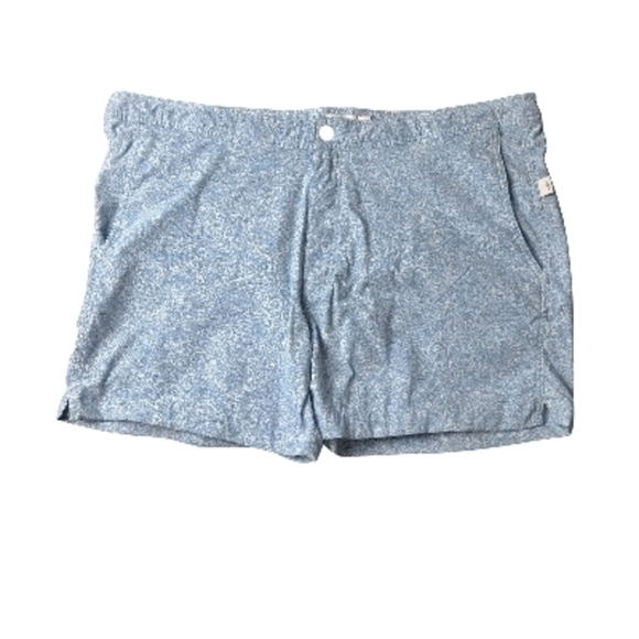 Onia Men's Size 38 Light Blue Paisley Swim Suit - Picture 2 of 15